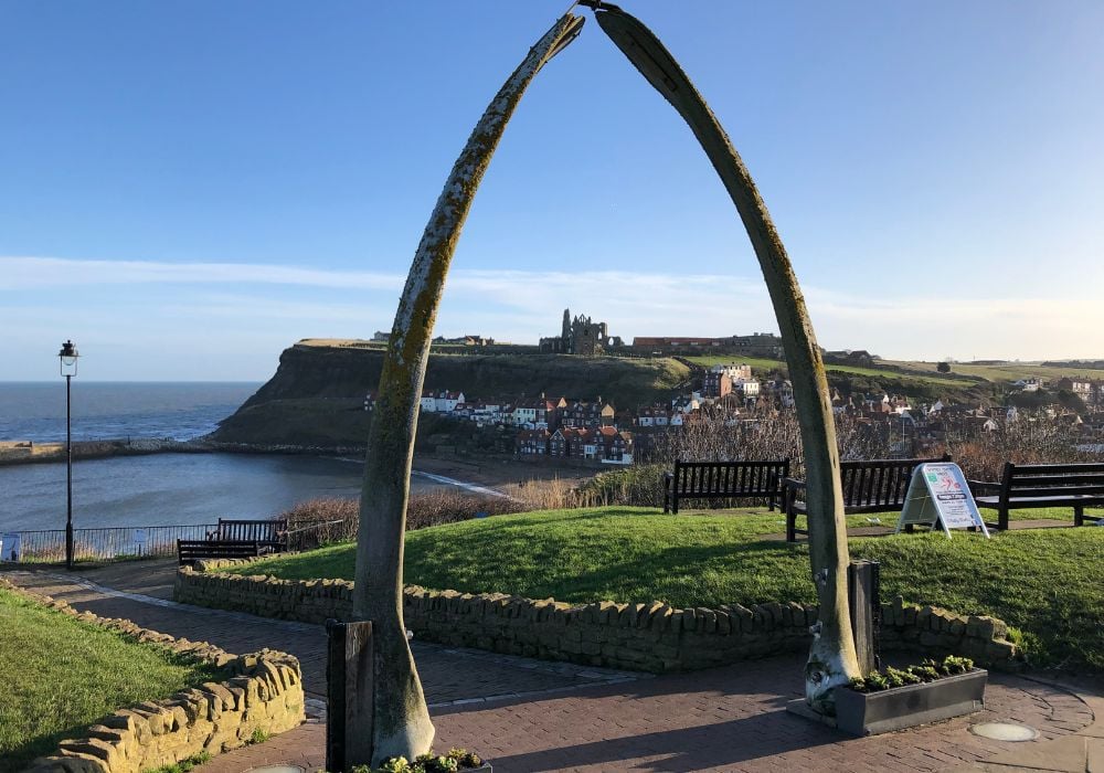 A stunning coastal view of Whitby in January North Yorshire