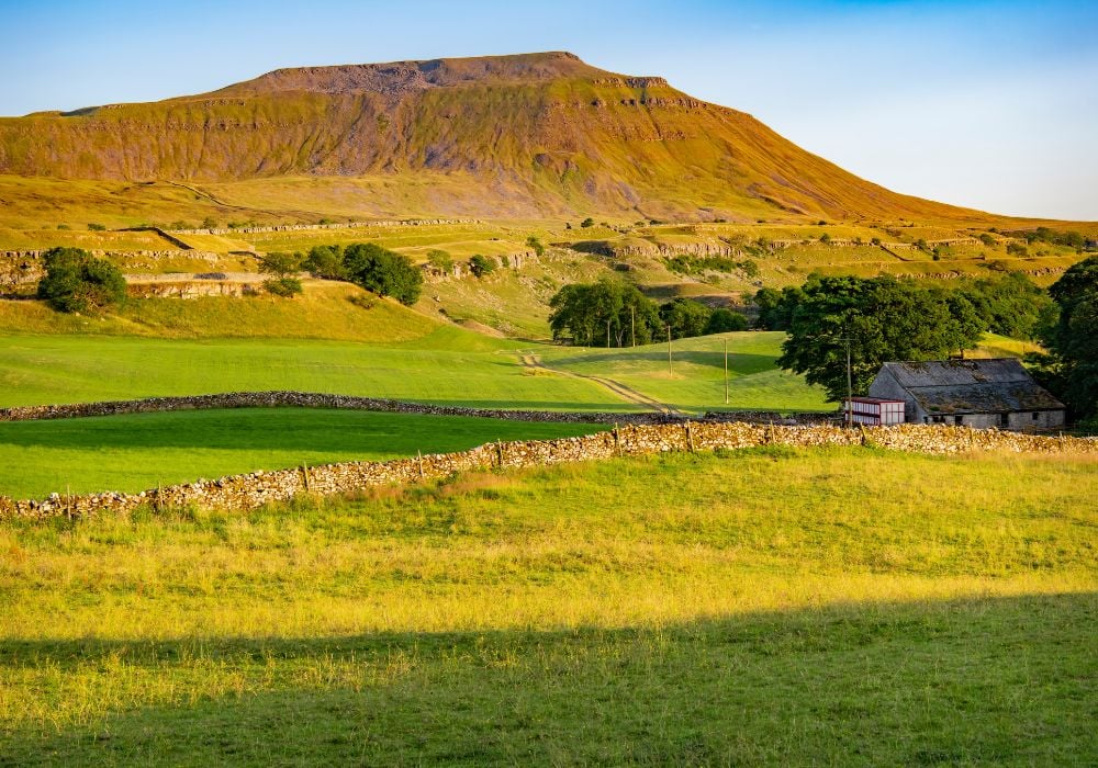 A beautiful landscape of Ingleborough, Yorkshire Dales, England