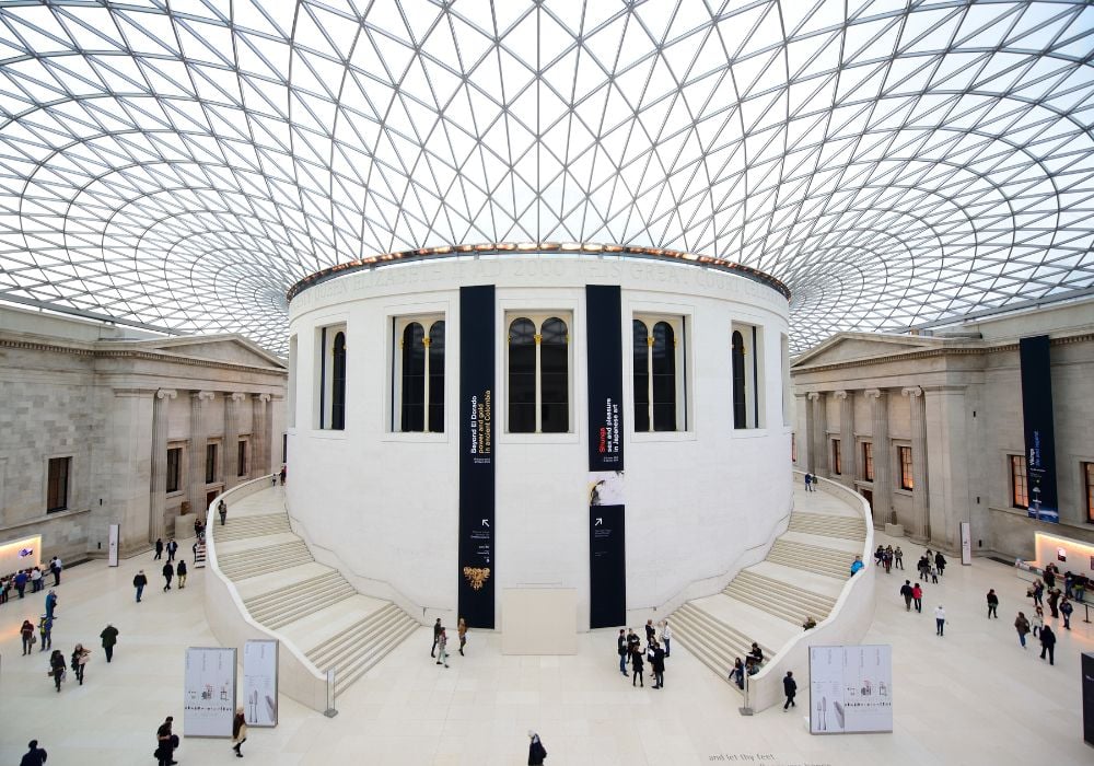 The beautiful interior of the British Museum.